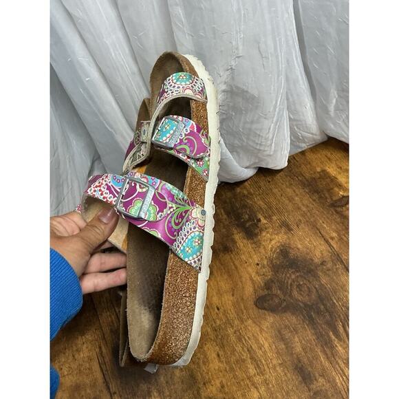 Birkenstock Birkis Franca Birko Flor Paisley Multi Strappy Sandals Size 40 US 9 - Picture 2 of 13